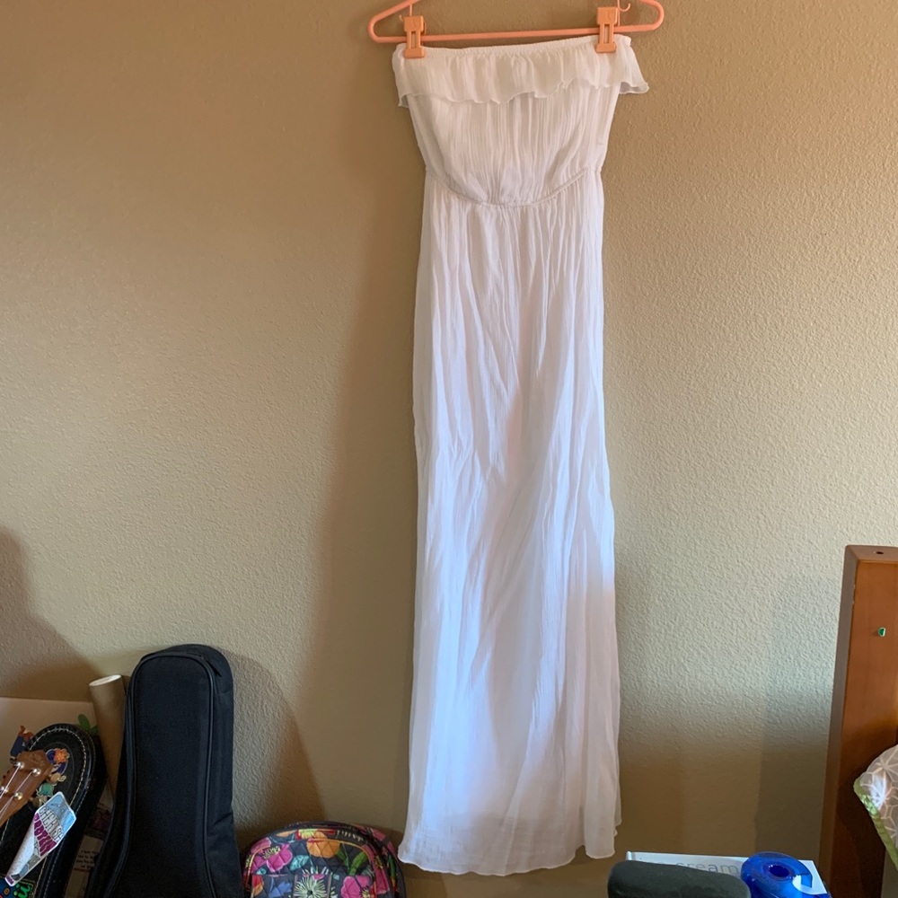 Trixxi White Strapless Maxi Dress